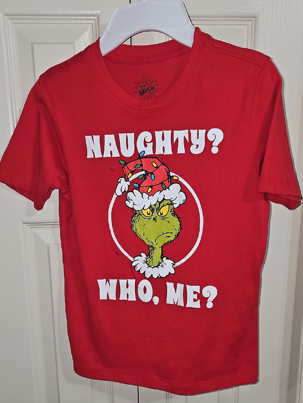 The Grinch Red 'Naughty? Who, Me?' Graphic Tee